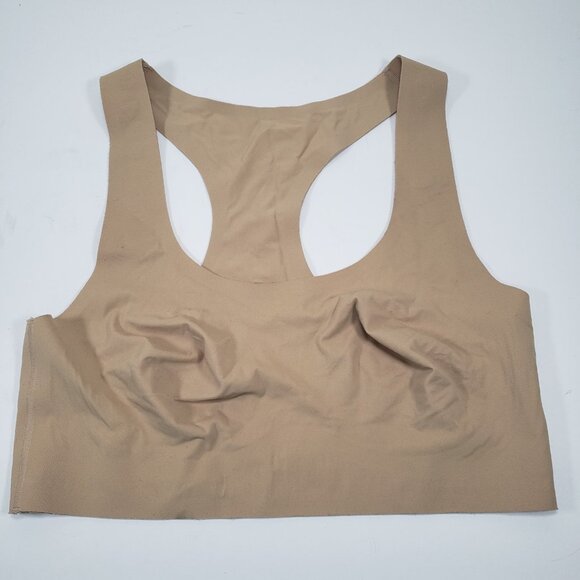 Auden Sports Bra Women's Medium Beige Pullover Nylon Stretch Spandex - Picture 1 of 3